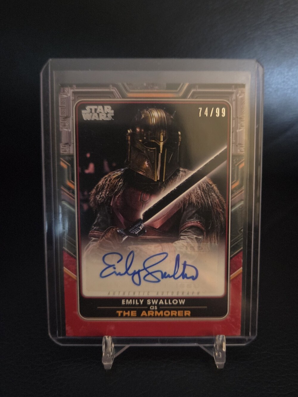 2022 Topps Star Wars: The Book of Boba Fett The Armorer Autograph Trading Card